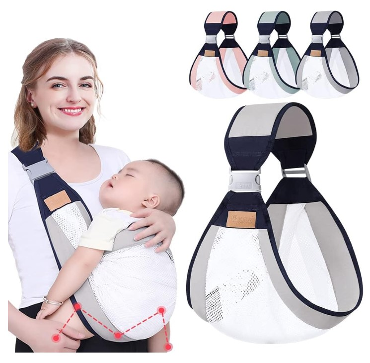 Baby Sling Carrier | Ergonomic Wrap for 0–36 Months, One Size Fits All