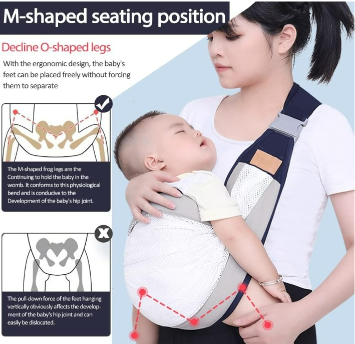 Baby Sling Carrier | Ergonomic Wrap for 0–36 Months, One Size Fits All