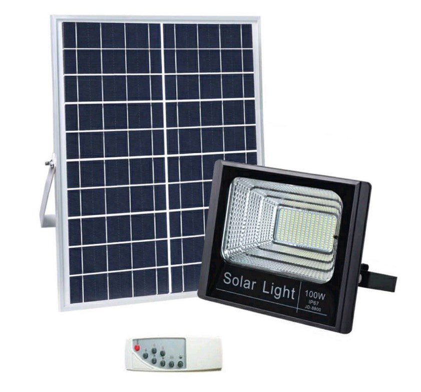 100W Solar LED Flood Light with Remote Control | Outdoor Security Lighting