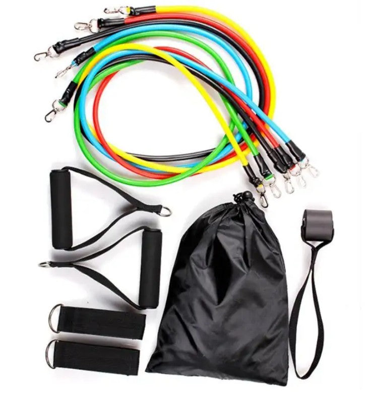 Resistance Bands Set of 5 | Latex, 5 Levels + Carry Bag