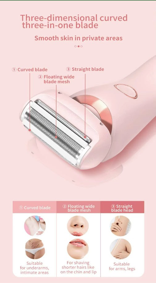Dual-Head Electric Shaver for Women | USB Rechargeable, Gentle & Precise
