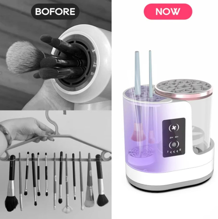 Electric Makeup Brush Cleaner & Dryer | 3-in-1, Auto-Stop, No Assembly