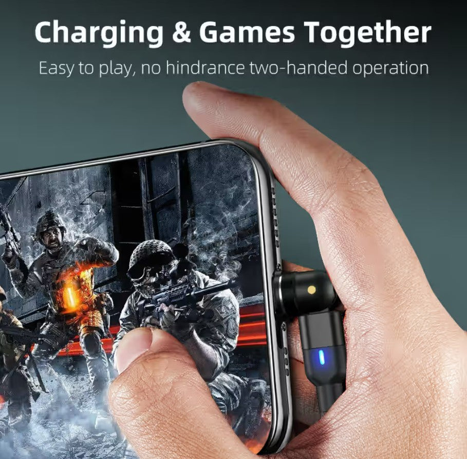3-in-1 Magnetic Charging Cable | 540° Rotating, Fast Charge, USB-C / Lightning / Micro USB