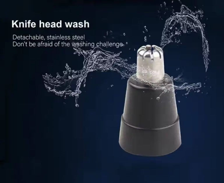 2-in-1 Electric Nose & Ear Hair Trimmer | USB Rechargeable, Waterproof, Painless