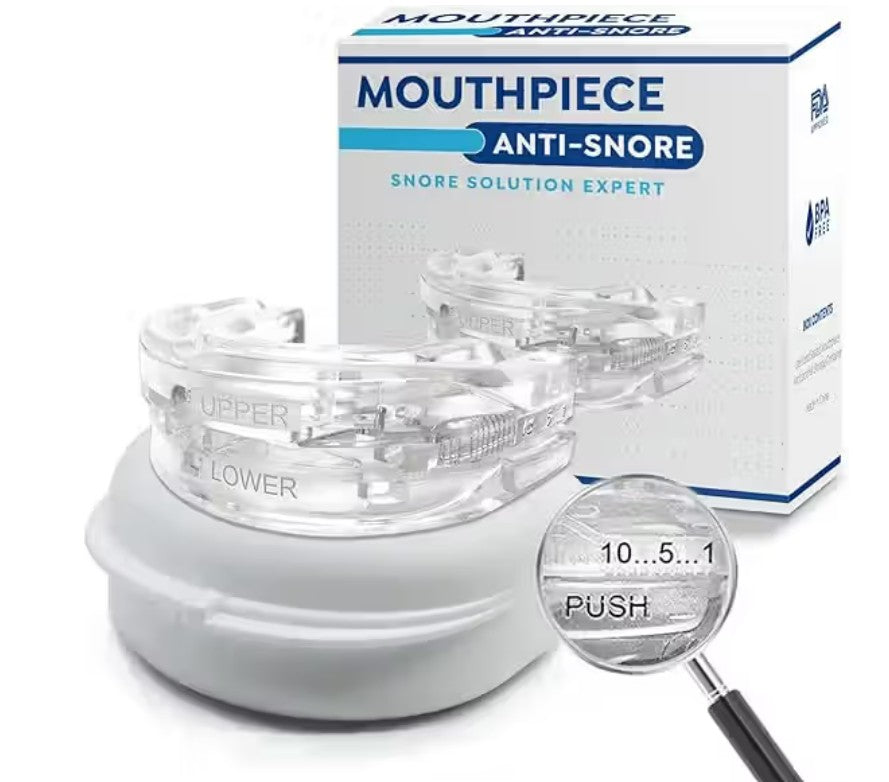 Anti-Snore Mouthpiece | Adjustable, Teeth Grinding Guard, Reusable | Includes Case