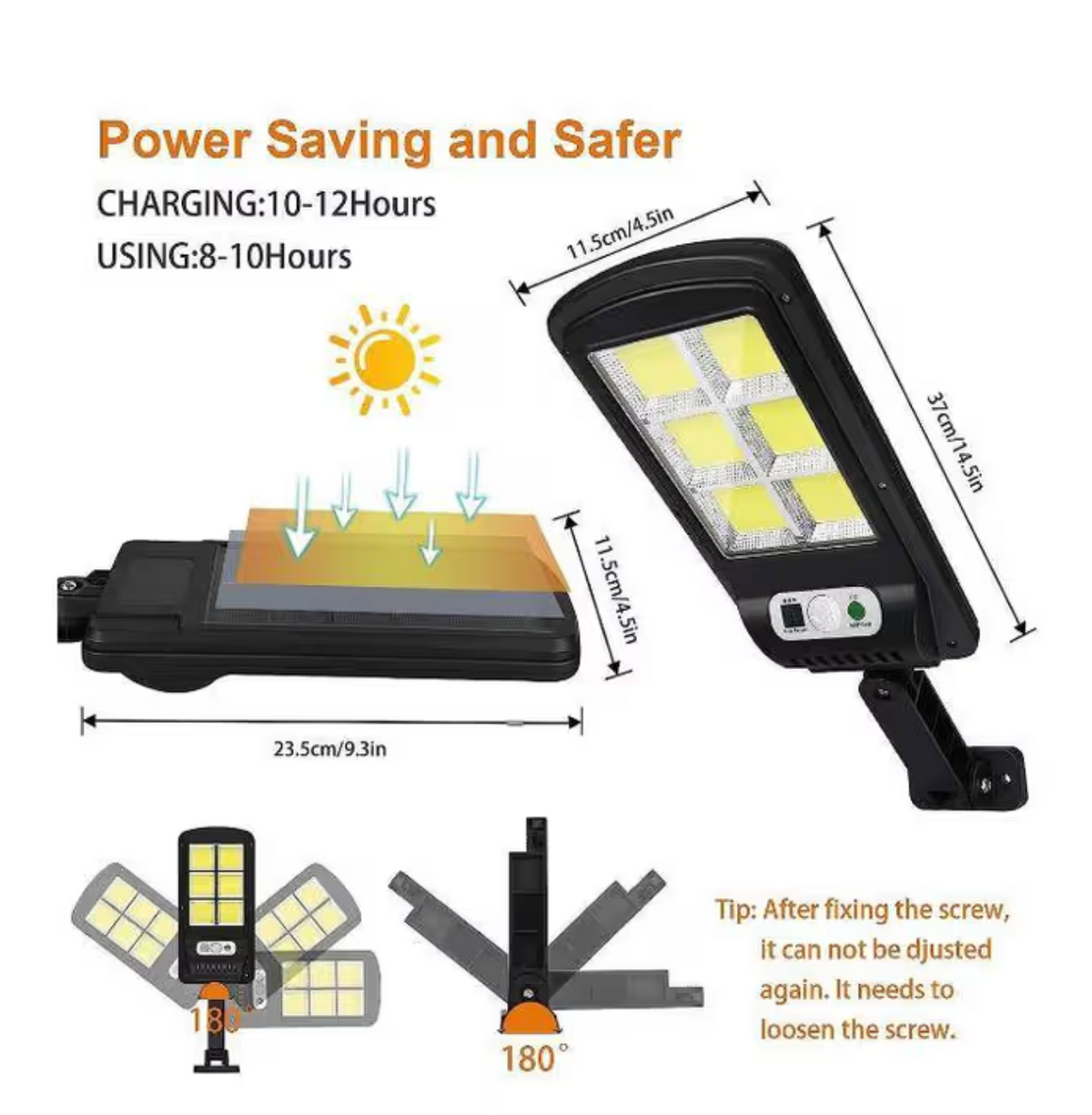 Solar Street Lights Pack of 4 | 96 LED, Motion Sensor, Load-Shedding Proof