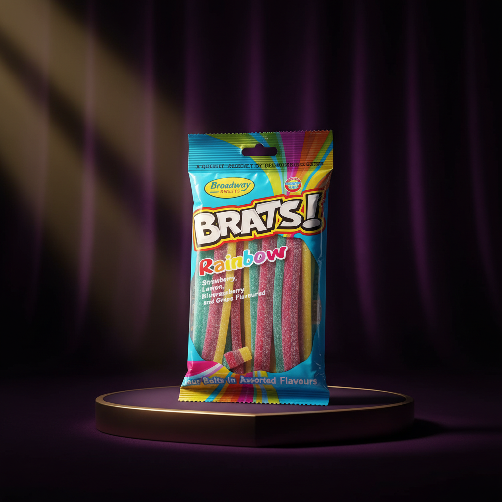 Brats Rainbow Sour Belts - Dark Luxury
