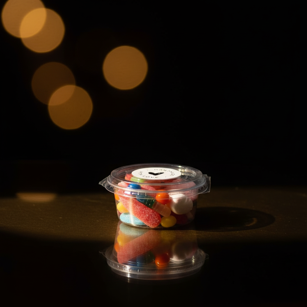 Mini round sweet cup handmade with love